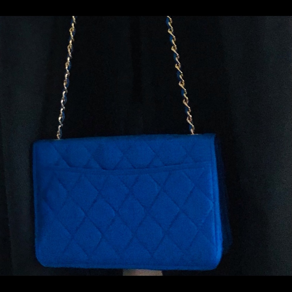 New Khanitha Blue Quilted Thai Silk Pocketbook Purse made in Thailand - Picture 3 of 16